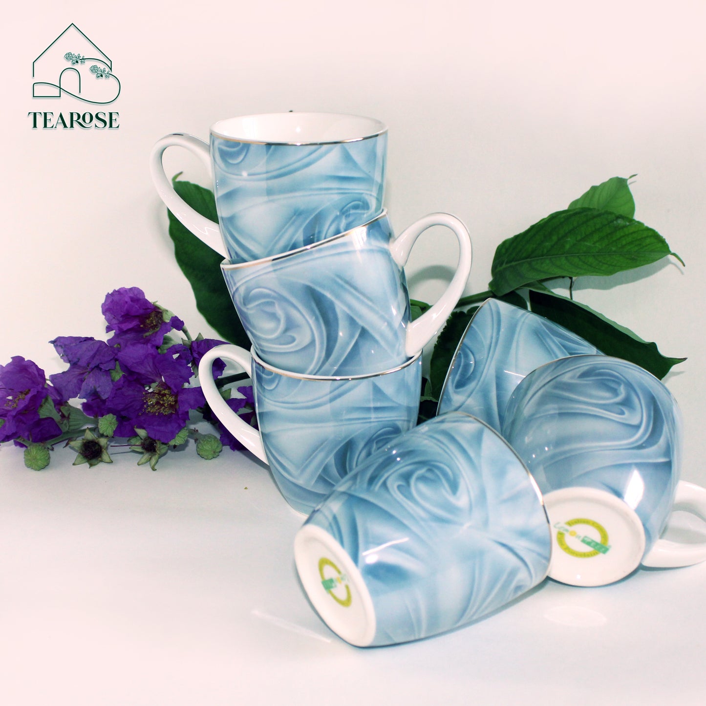Air Bells Ceramic Tea Cup Set - 6 Piece