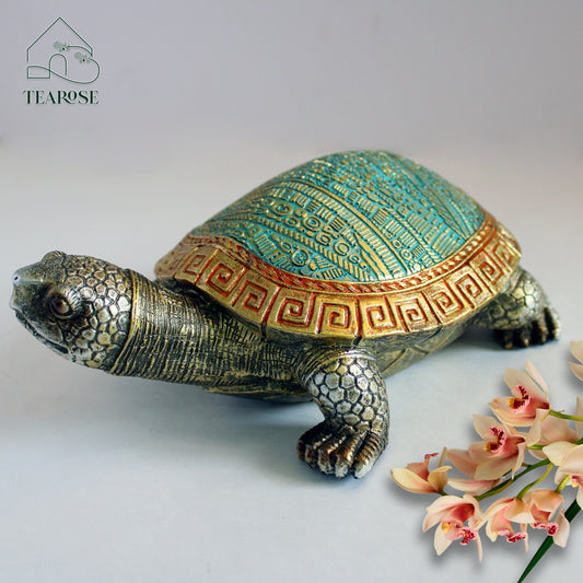 Tiny Shelly Golden-Turquoise Metallic Decor